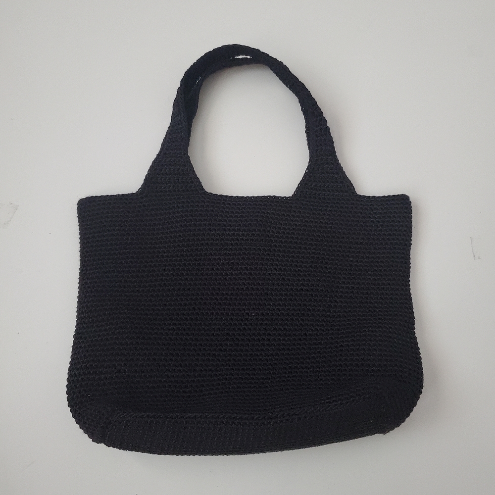 The Sak Black Crochet Mini Tote Bag - Picture 2 of 14